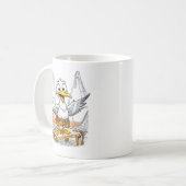 Comic Bird Shipyard Worker Kaffeetasse (Vorderseite Links)