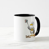 Comic Bird Strandputztrupp Tasse (VorderseiteRechts)