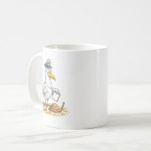 Comic Bird Worm Inspector Kaffeetasse (Vorderseite Links)