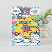 Comic Birthday Einladung (Stehend Vorderseite)