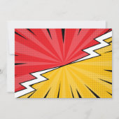 Comic Birthday Party Danke Karte (Rückseite)