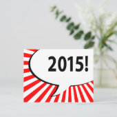 Comic-Blase 2015 Postkarte (Stehend Vorderseite)