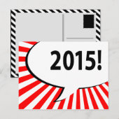 Comic-Blase 2015 Postkarte (Vorne/Hinten)