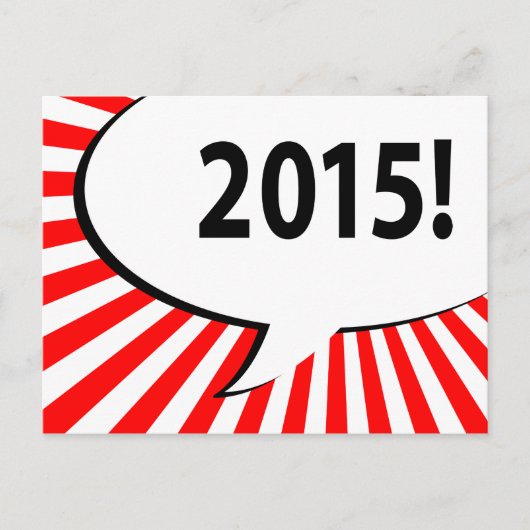 Comic-Blase 2015 Postkarte (Vorderseite)