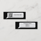 Comic-Blase Mini Visitenkarte (Vorne/Hinten)