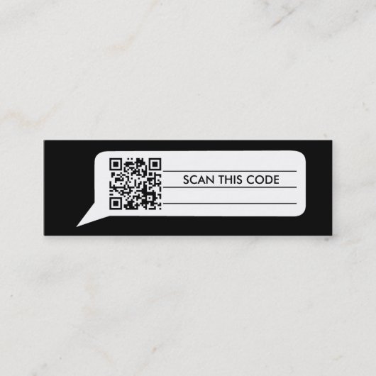 Comic-Blase Mini Visitenkarte (Vorderseite)