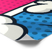 Comic-Blasen Halbton Nahtloses Muster Poster (Ecke)