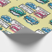 Comic Book Action Words Speech Bubbles Geschenkpapier (Ecke)