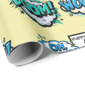 Comic Book Action Words Speech Bubbles Geschenkpapier (Rolleneckpunkt)