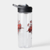 Comic Book Art Kiss Klecks Buble Rosa Personalisie Trinkflasche (Rechts)