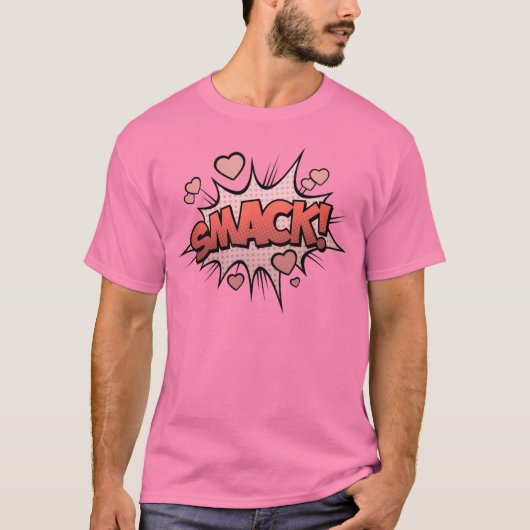 Comic Book Art Kiss Smack T-Shirt (Vorderseite)