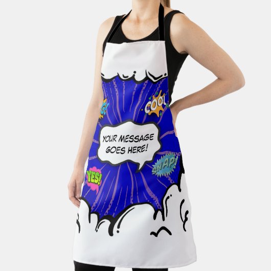 Comic Book Art Pop Benutzerdefinierter Text hinzuf Schürze (InSitu)