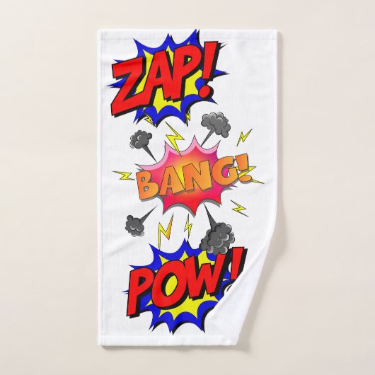 Comic Book Art Pop Custom Badhandtuch Set (Handtuch)