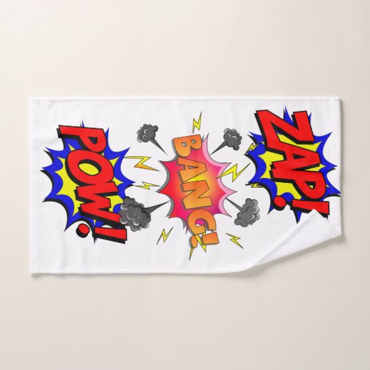 Comic Book Art Pop Custom Badhandtuch Set (Handtuch)