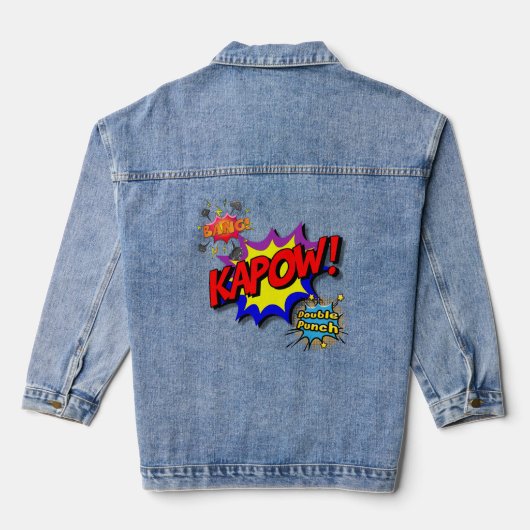 Comic Book Art Pop Jeansjacke (Rückseite)