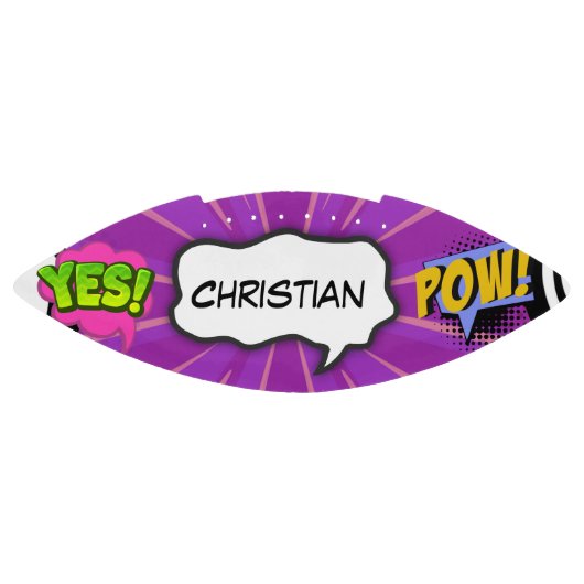 Comic Book Art Pop Spaß Lila Football (Panel)