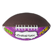 Comic Book Art Pop Spaß Lila Football (Vorderseite)