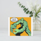 Comic Book Art Postkarte (Stehend Vorderseite)