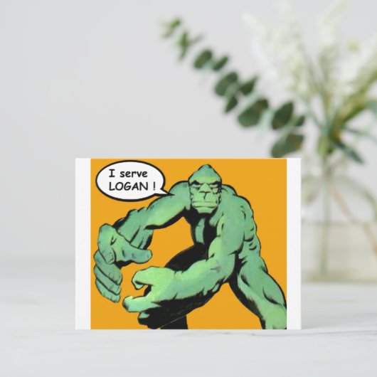 Comic Book Art Postkarte (Stehend Vorderseite)