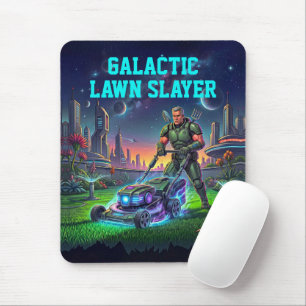 Comic-Book-Astronaut Galaktischer Rasenvernichter Mousepad
