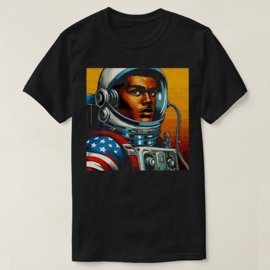 Comic Book Astronaut in Art Style T-Shirt (Design vorne)