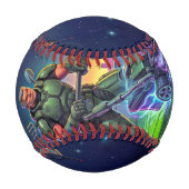 Comic-Book-Astronaut Kosmischer Rasenmäher Weltrau Baseball (Rückseite)