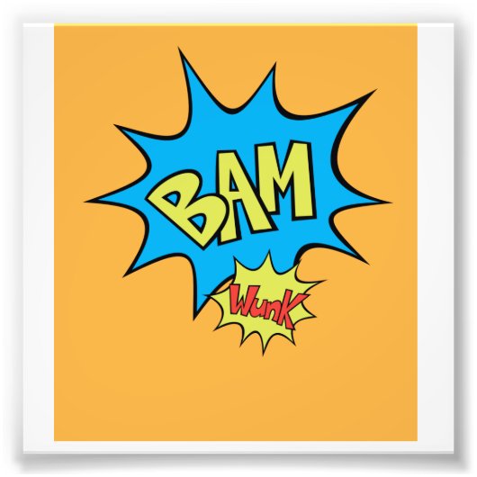 Comic Book "Bam" Ballon Fotodruck (Vorne)