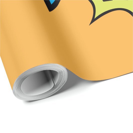 Comic Book "Bam" Ballon Geschenkpapier (Rolleneckpunkt)