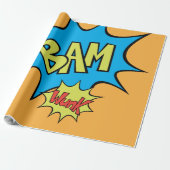 Comic Book "Bam" Ballon Geschenkpapier (Ungerollt)