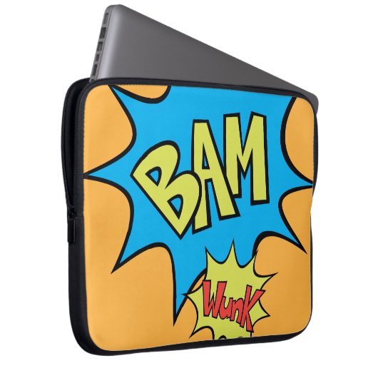 Comic Book "Bam" Ballon Laptopschutzhülle (Vorne Rechts)