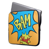 Comic Book "Bam" Ballon Laptopschutzhülle (Vorderseite Links)