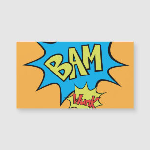 Comic Book "Bam" Ballon Magnetkarte