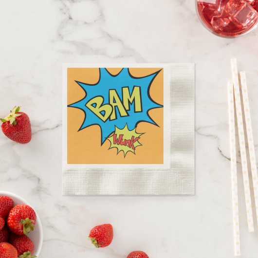 Comic Book "Bam" Ballon Serviette (Beispiel)