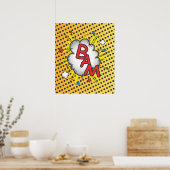 Comic Book Bam Explosion Poster Illustration (Küche)