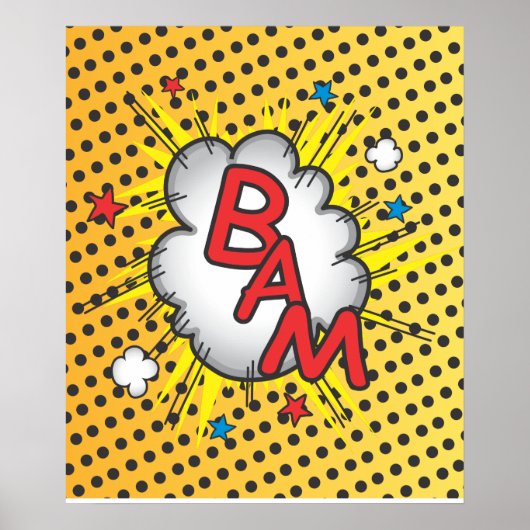 Comic Book Bam Explosion Poster Illustration (Vorne)