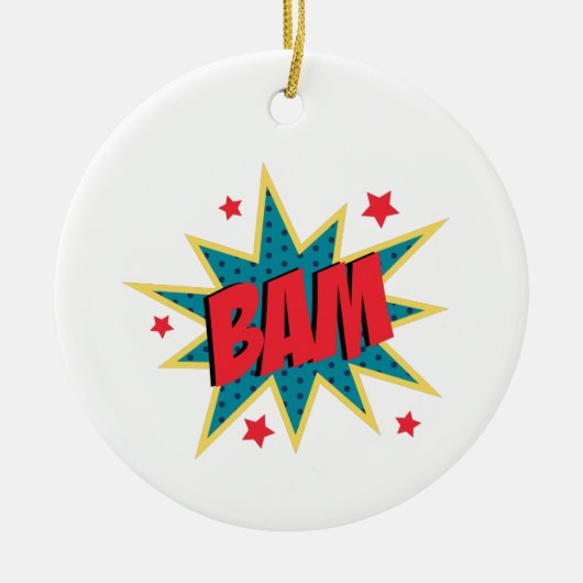 Comic Book Bam Keramik Ornament (Vorne)