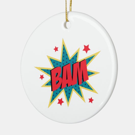 Comic Book Bam Keramik Ornament (Links)