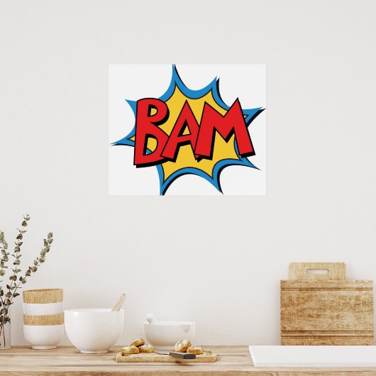 COMIC BOOK BAM POSTER (Küche)