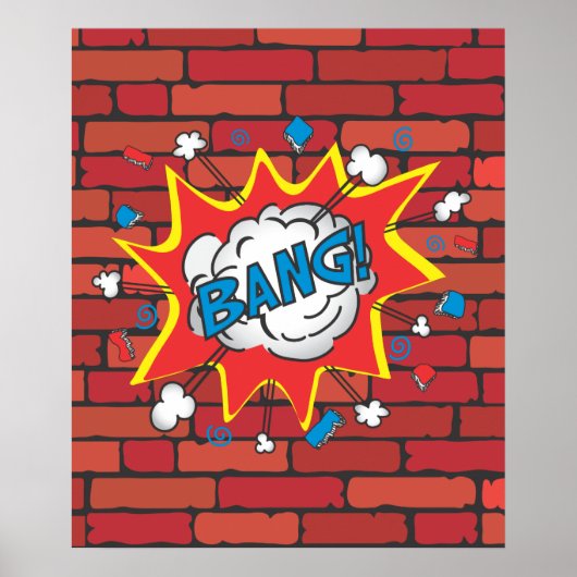 Comic Book Bang Poster Illustration (Vorne)