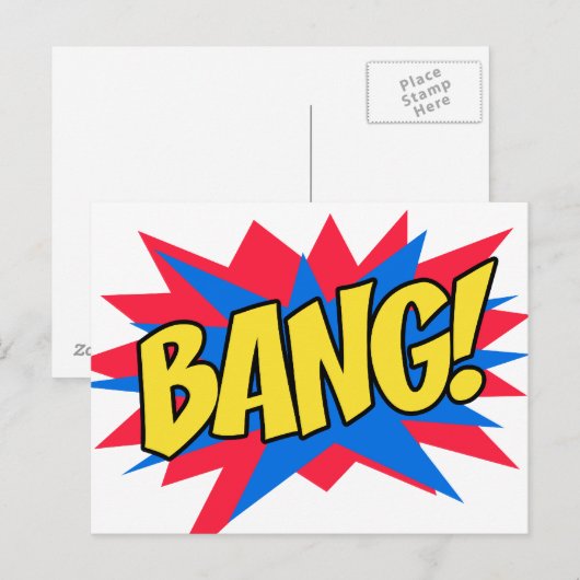 Comic book BANG Postkarte (Vorne/Hinten)
