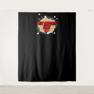Comic Book Best Wedding Ever Black Foto Hintergrun Wandteppich
