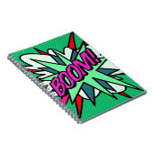 Comic Book BOOM Cool Spaß Moderner Notizblock (Rechte Seite)
