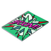 Comic Book BOOM Cool Spaß Moderner Notizblock (Linke Seite)