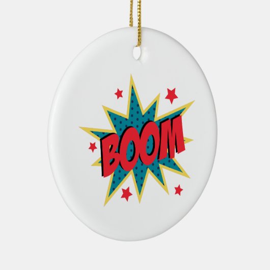 Comic Book Boom Keramik Ornament (Rechts)