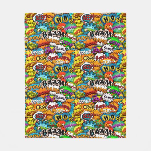 Comic Book Bubbles Fleece Blanket (Vorderseite)