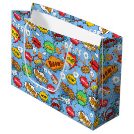 Comic Book Bubbles Geschenktasche Groß Große Geschenktüte