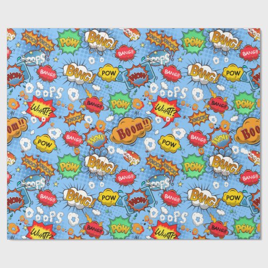 Comic Book Bubbles Packpapier (Flach)