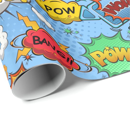 Comic Book Bubbles Packpapier (Rolleneckpunkt)