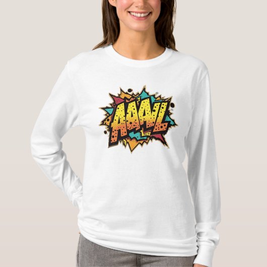 Comic Book Burst: AAAL! Pop Art Long Sleeve T-Shirt (Vorderseite)