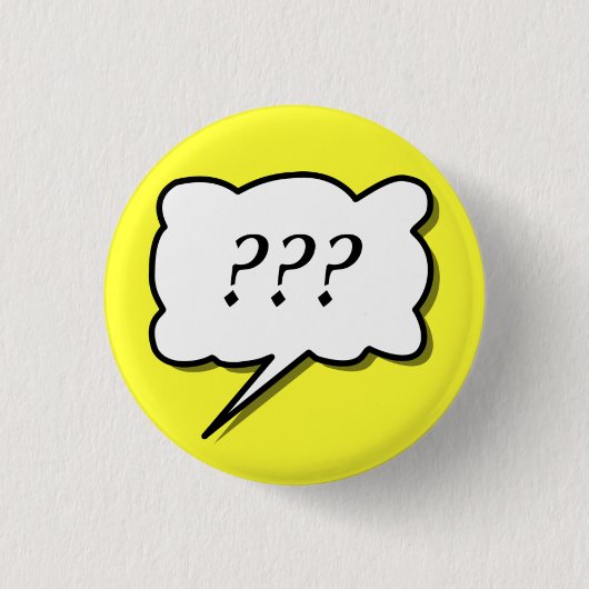 Comic Book Call Out "????" Button (Vorderseite)